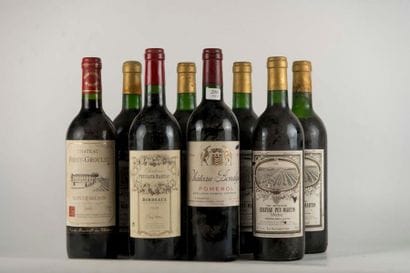 Lot de 8 Bts : 

5 Bts Château Pey-Martin...