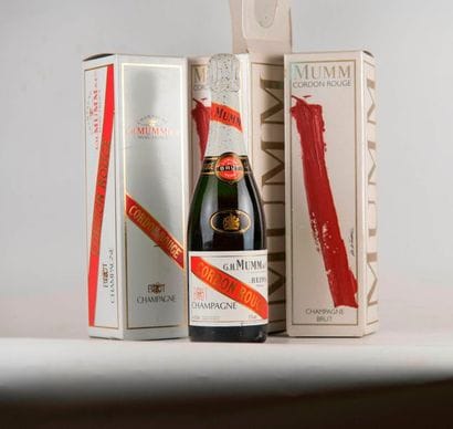 3 Bts Champagne Mumm Cordon Rouge Brut.