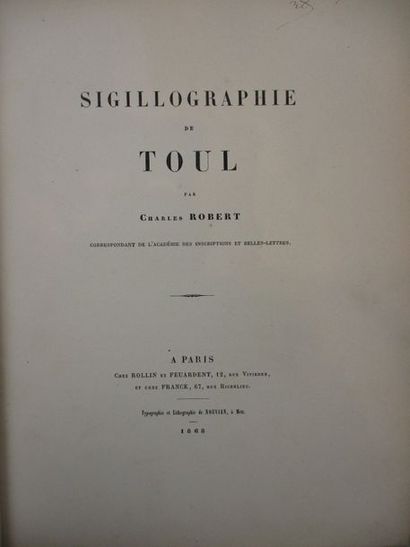 (Sigillographie). ROBERT (Charles). 
Sigillographie...