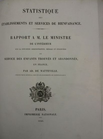 WATTEVILLE (A. de).
Statistique des établissements...