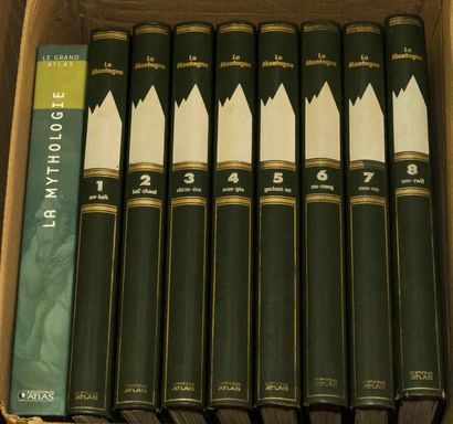 (MONTAGNE 8).
Lot de 9 livres. Le grand atlas,...