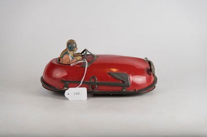 Amusante auto tamponneuse mécanique en tôle...
