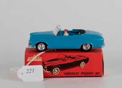 Solido : Cabriolet Peugeot 403, bleu avec...