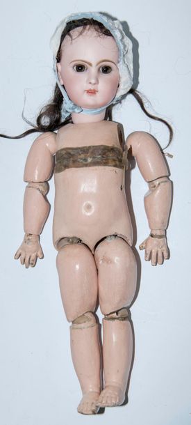 Très beau bébé Jumeau, bouche fermée, tête...