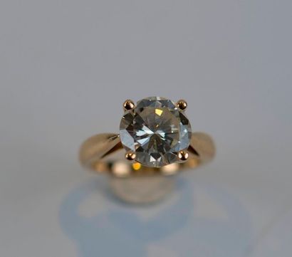 *Diamant solitaire 4,17 ct taille brillant...