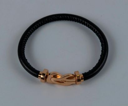 *FRED PARIS. Bracelet 8°0, manille nœud plat...