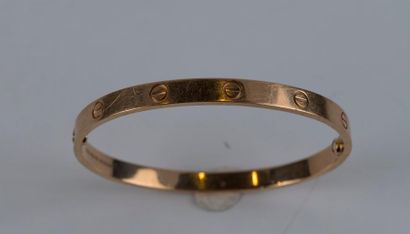 *CARTIER; Bracelet LOVE en or jaune 750 millièmes...
