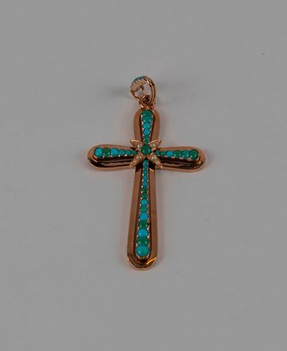 Croix ancienne, en or jaune 18 carats (750...
