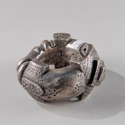 Inde ? Bracelet ethnique en argent 800 millièmes,...