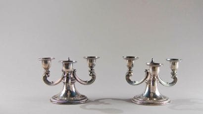 Ensemble 4 pièces en argent 800 millièmes,...
