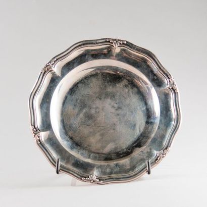 Assiette en argent, poinçon Minerve, 1er...