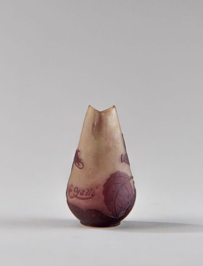 Emile GALLE (1846-1904). Vase en verre doublé...