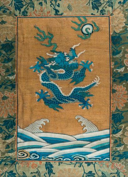 CHINE, dynastie Qing, XIXème siècle. Panneau...