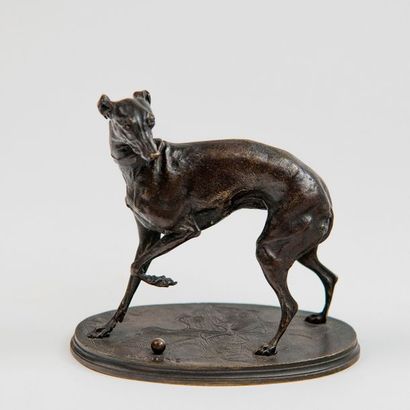 Pierre-Jules MÈNE (1810-1879). Levrette à...