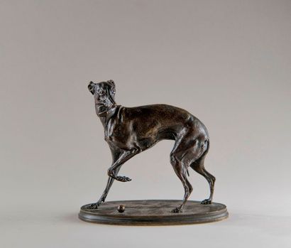 Pierre-Jules MÈNE (1810-1879). Levrette à...