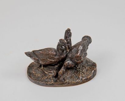 Pierre-Jules MÈNE (1810-1879). Deux canards....