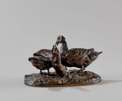 Pierre-Jules MÈNE (1810-1879). Deux canards....