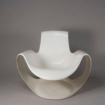 Danielle QUARANTE (1938). Fauteuil de jardin,...