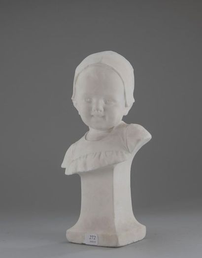 Ecole française du XIXème siècle. Buste d'enfant...
