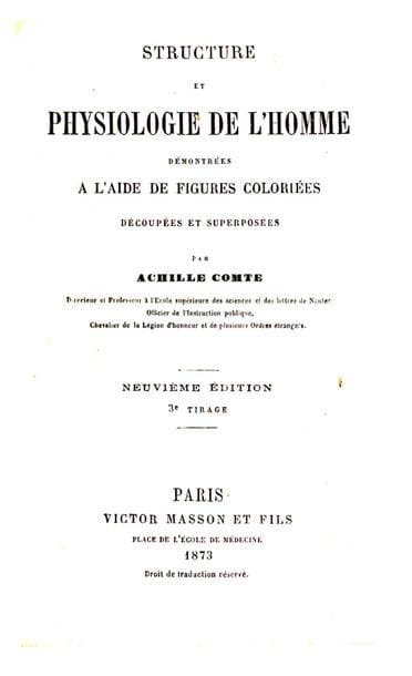 COMTE (Achille, 1802-1866). – Physiologie...