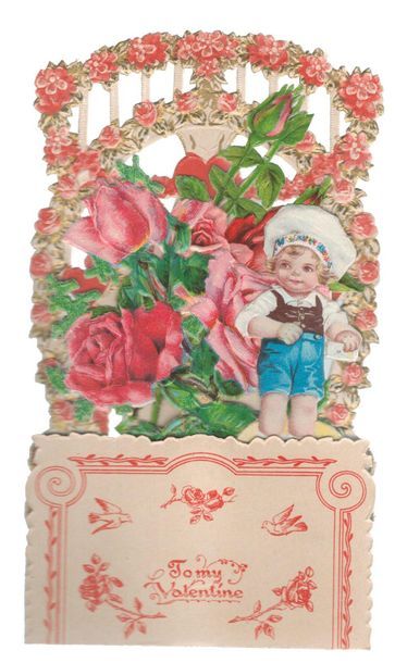 “ To my Valentine”. Chromo (18 × 10 cm) dépliant...