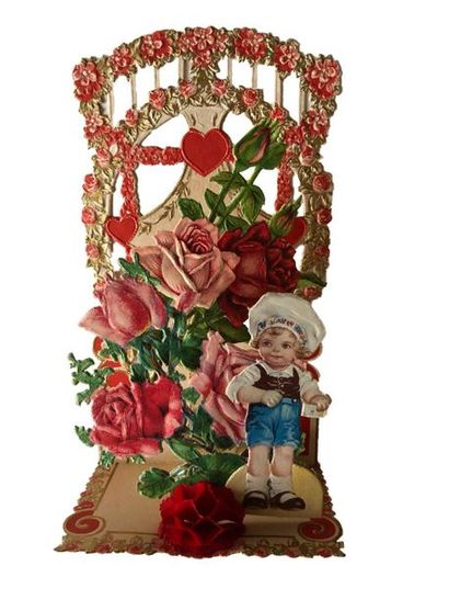 “ To my Valentine”. Chromo (18 × 10 cm) dépliant...
