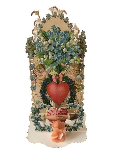 “ A Token of Love ”. Chromo (19 × 10,5 cm)...