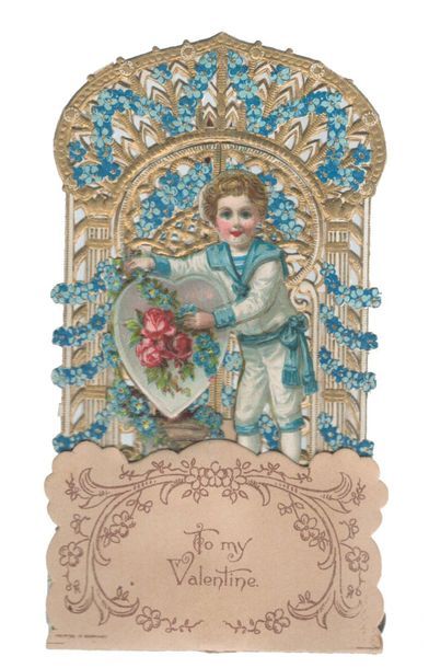 “ To my Valentine”. Chromo (16,5 × 9,5 cm)...