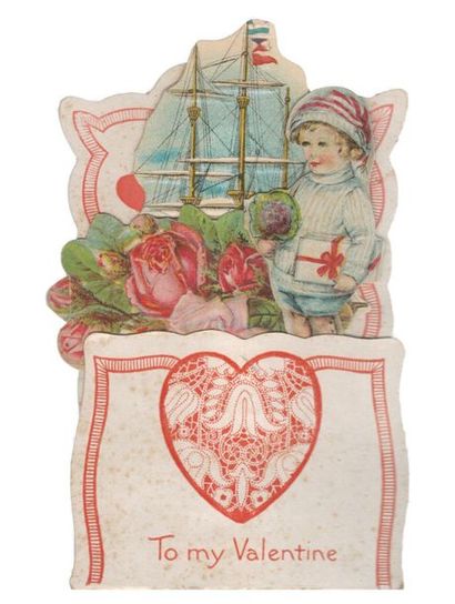 “ To my Valentine”. Chromo (16,5 × 10 cm)...