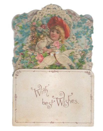 “ With best wishes”. Chromo (12,7 × 8,5 cm)...