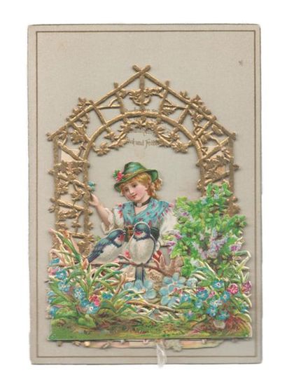 « Souvenir d’Amitié sincère ». Chromo (11,5...