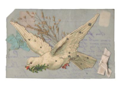 « Souvenir de mai ». Carte postale en celluloïd...
