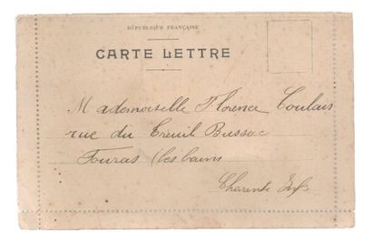 « Bonne Année ». Carte lettre (Chromolithographie)....