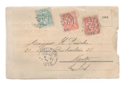 « Bonne Année ». Carte lettre (Chromolithographie)....