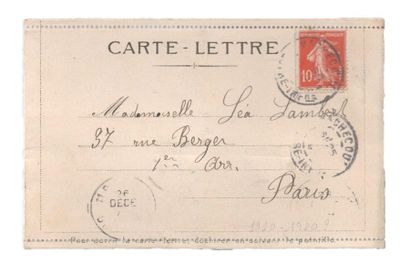 « Bonne Année ». Carte lettre (Chromolithographie)....