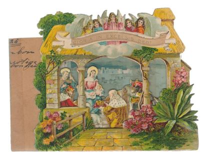 « Gloria In Excelsis Deo ! ». Image en chromolithographie...