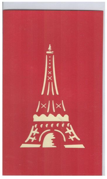 Deux cartes postales à tirettes. La première...
