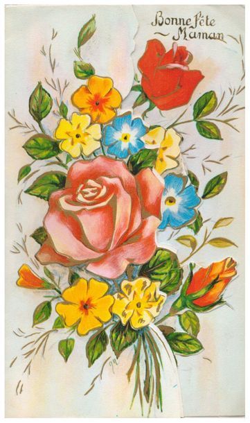 Carte postale (5 cartes). Relief intérieur...