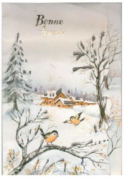 Carte postale (5 cartes). Relief intérieur...