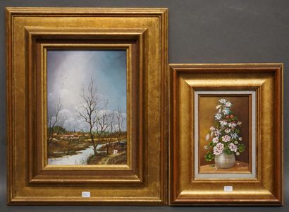 H. PLUBEL
Deux huiles sur toile: 