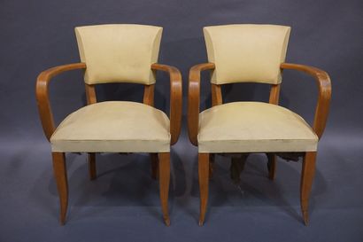 FAUTEUILS
Paire de fauteuils bridges garnis...