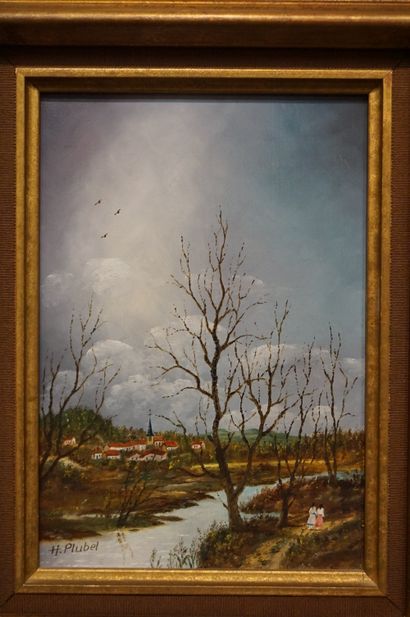 H. PLUBEL
Deux huiles sur toile: 
