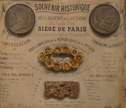 SIEGE de PARIS
Pièce encadrée: 