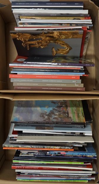 Deux manettes de catalogues et revues.