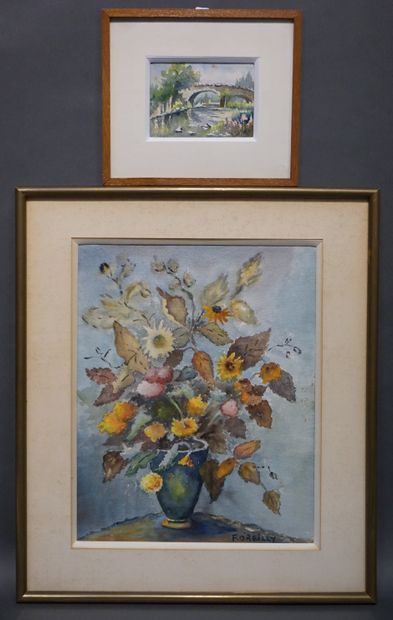 F. O'REILLY
Deux aquarelles: 