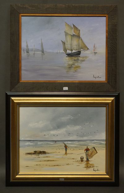 D. LAGADIC
Deux huiles sur toile: 