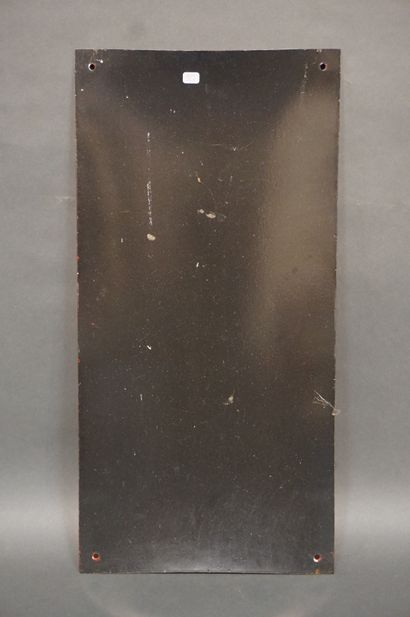 Plaque Esso en tôle. 59,5x29,5 cm