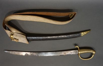 Sabre et son fourreau. Gravé 1814 sur la...