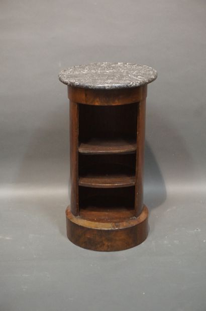 19th-century mahogany and dark grey marble...