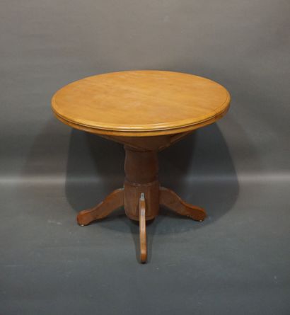 Round dining table with extension leaves...